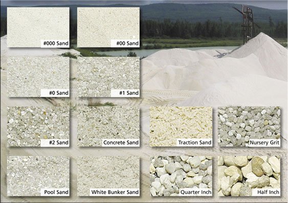 Samples of Atlantic Silica Sand & Gravel